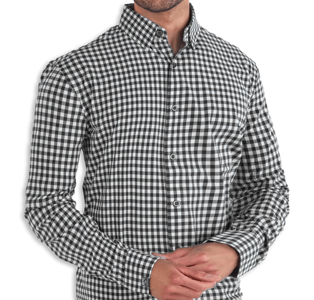 Storm Creek Influencer Wrinkle-Free Gingham Long Sleeve Dress Shirt-default