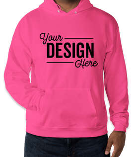 Hanes EcoSmart 50/50 Pullover Hoodie - Color: Wow Pink