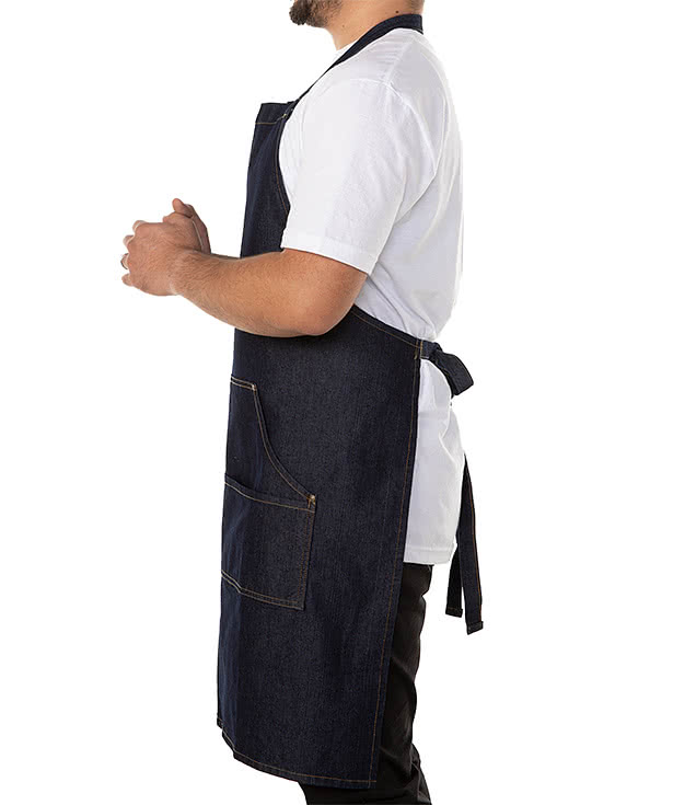 Artisan Collection Jeans Stitch Denim Full Length Apron - Printed