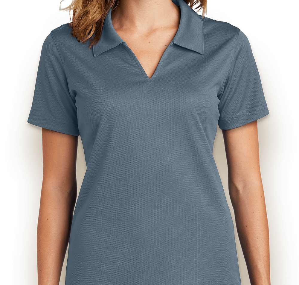 Sport-Tek Women's Dri-Mesh V-Neck Performance Polo - Printed-default