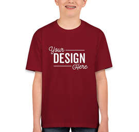 Canada - Fruit of the Loom Youth 100% Cotton T-shirt - Color: Cardinal