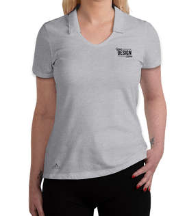 Adidas Women's Recycled Blend Polo - Color: Medium Grey Heather