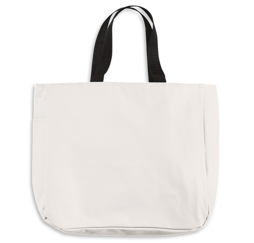 Port Authority Durable Side Pocket Poly Canvas Tote Bag-default