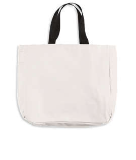 Port Authority Durable Side Pocket Poly Canvas Tote Bag - Color: Stone