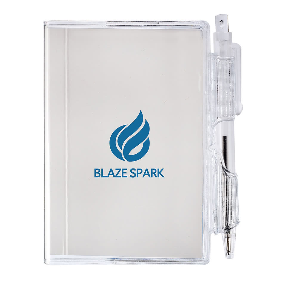 Clear-View Jotter Soft Cover Notebook with Pen