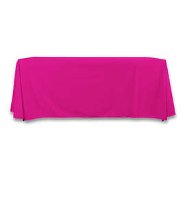 Full Color 6' LazerLine Throw Tablecloth - Color: Hot Pink