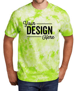 Port & Company Crystal 100% Cotton Tie-Dye T-shirt - Color: Lemon Lime