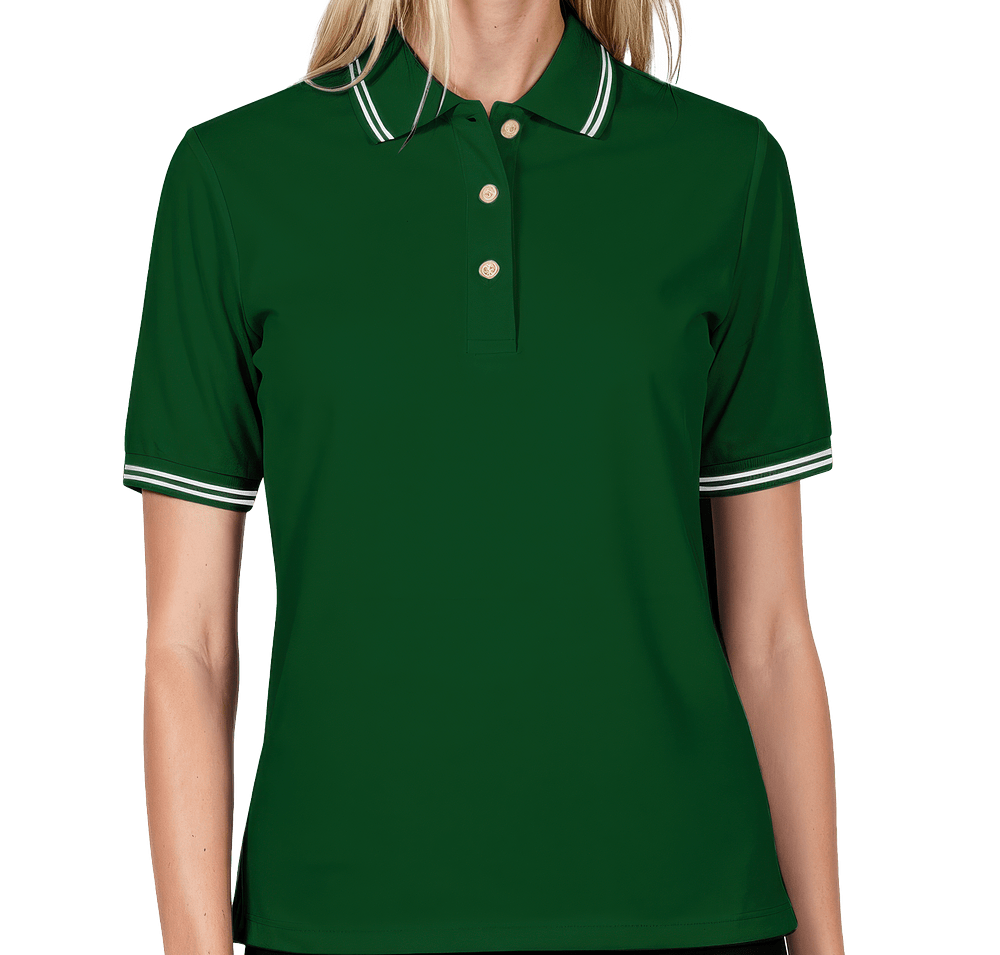 Blue Generation Women's Superblend Tipped Pique Polo-default