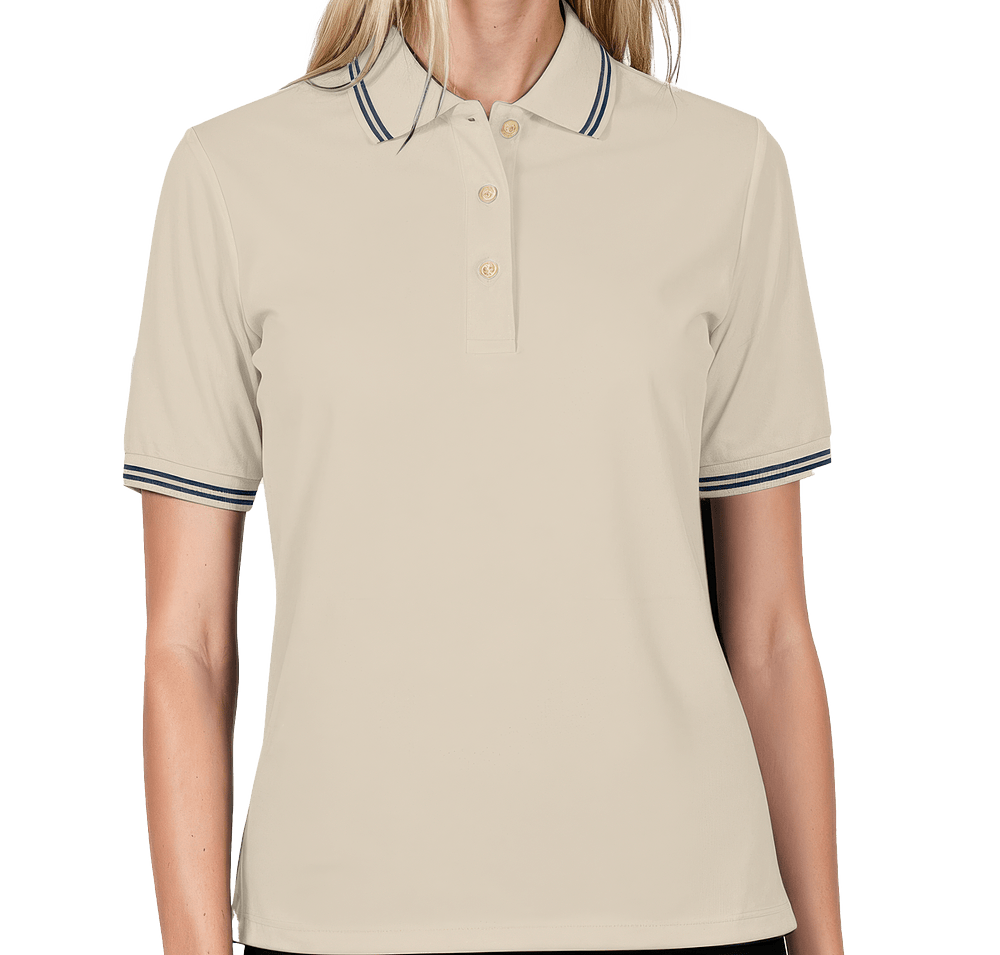 Blue Generation Women's Superblend Tipped Pique Polo-default