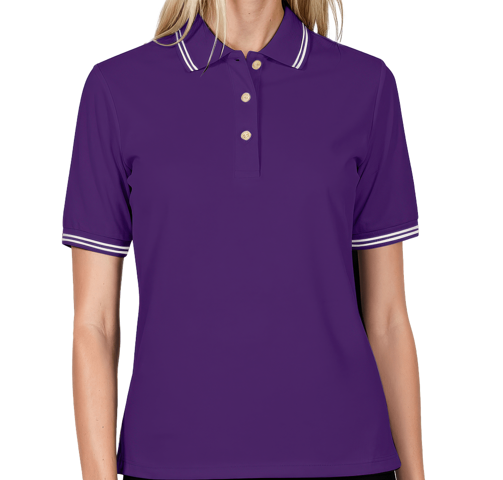 Blue Generation Women's Superblend Tipped Pique Polo-default