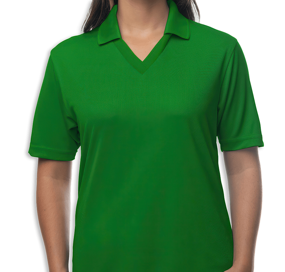 Blue Generation Women's BLU-X-DRI Textured Mesh Performance Polo - Printed-default