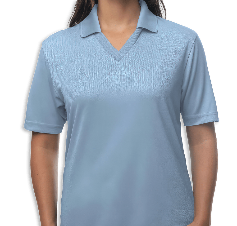 Blue Generation Women's BLU-X-DRI Textured Mesh Performance Polo - Printed-default