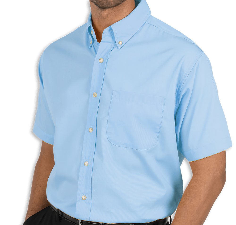 Blue Generation Superblend Poplin Short Sleeve Dress Shirt - Embroidered-default