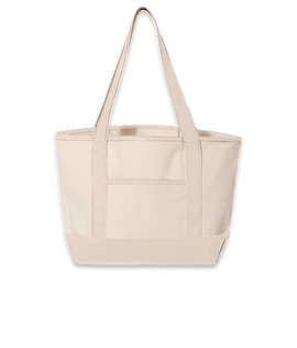 Medium Deluxe Canvas Boat Tote Bag - Color: Natural / Natural