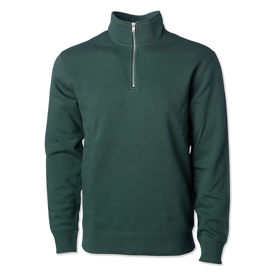 Independent Trading Midweight Quarter Zip Pullover - Embroidered