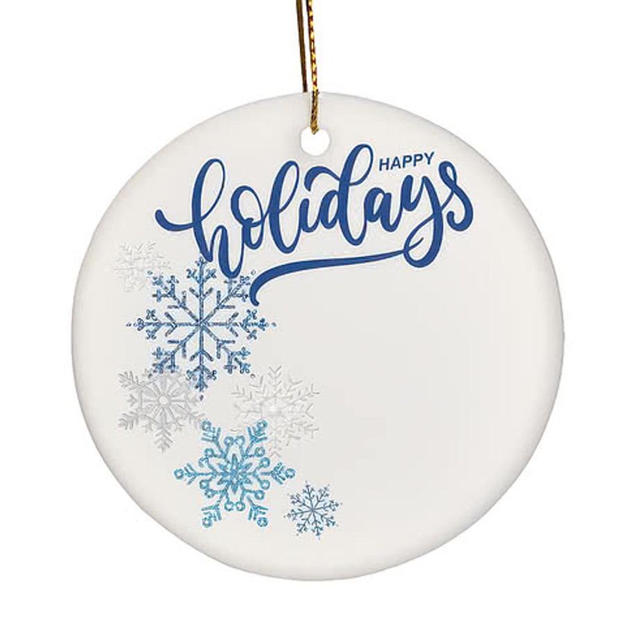 Snowflakes 3" Round Ceramic Ornament