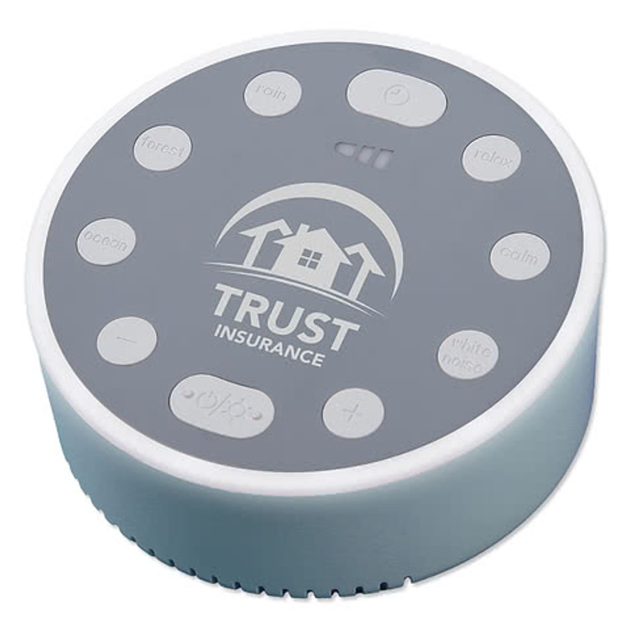 Full Color Tranquil Zzz Light Up White Noise Machine in White / Grey
