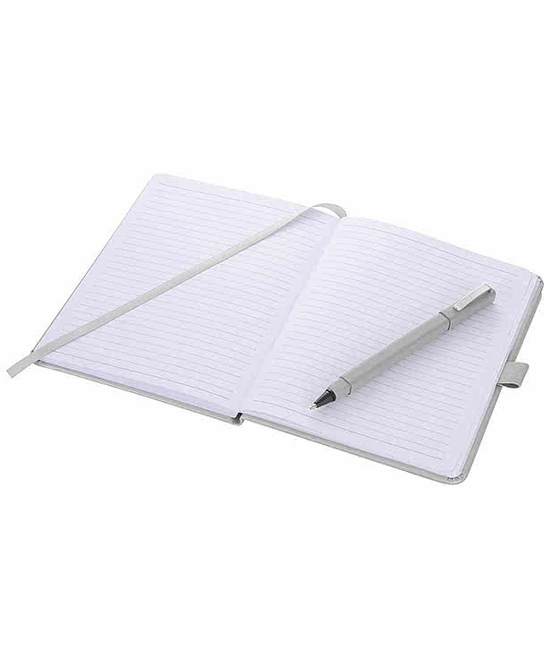 JournalBooks ® Debossed Vienna Hard Cover Notebook with Pen