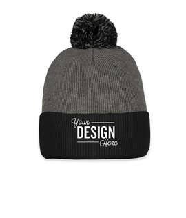 Sportsman Pom Pom Beanie - Color: Dark Heather Grey / Black