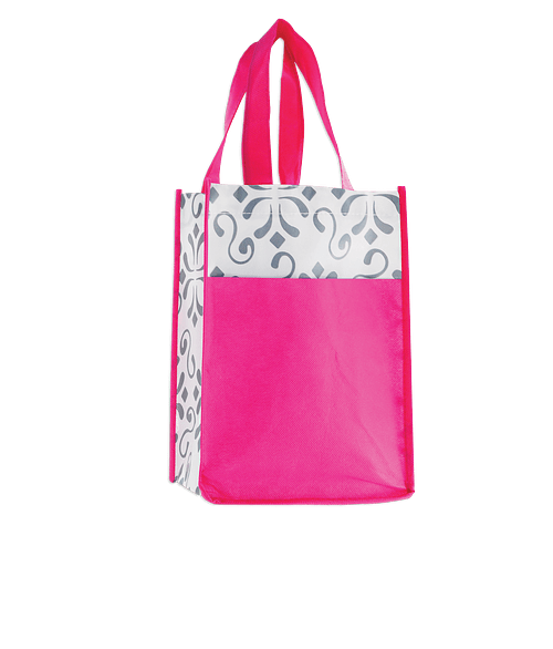 Mini Chi Laminated Tote Bag in Pink
