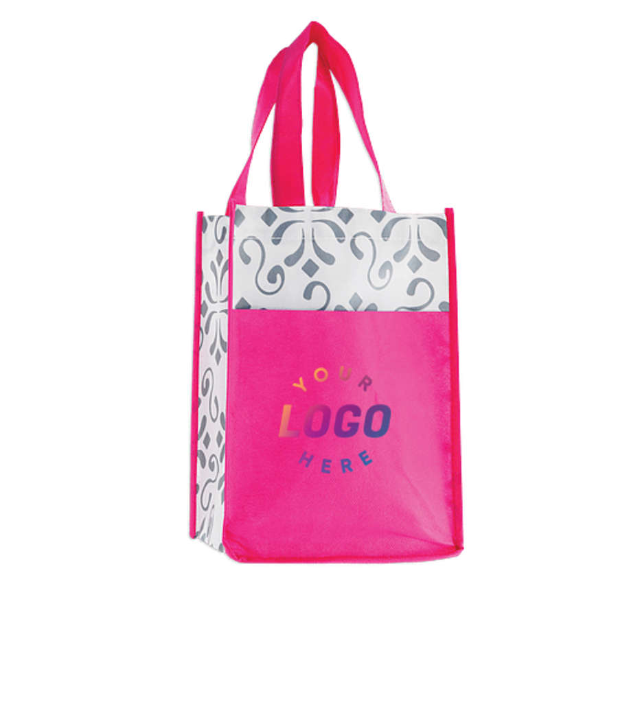 Mini Chi Laminated Tote Bag in Pink