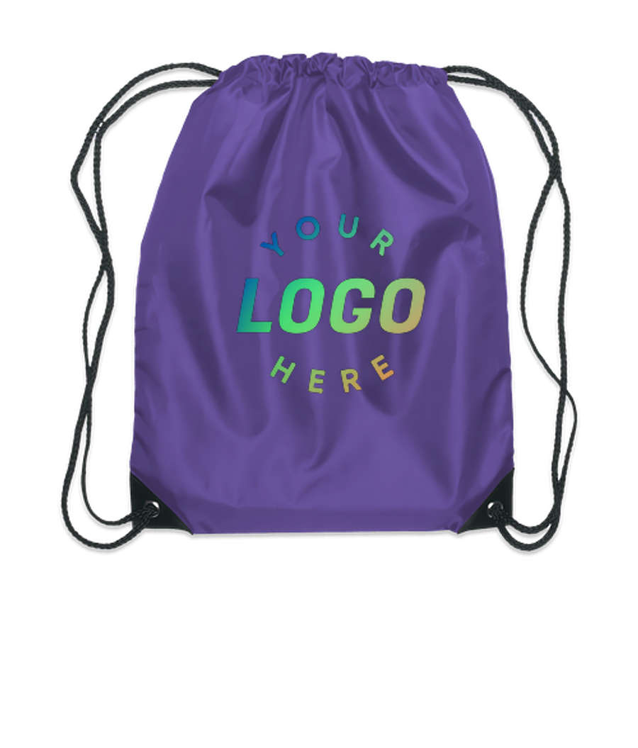 Full Color Large Sports Drawstring Bag in Purple