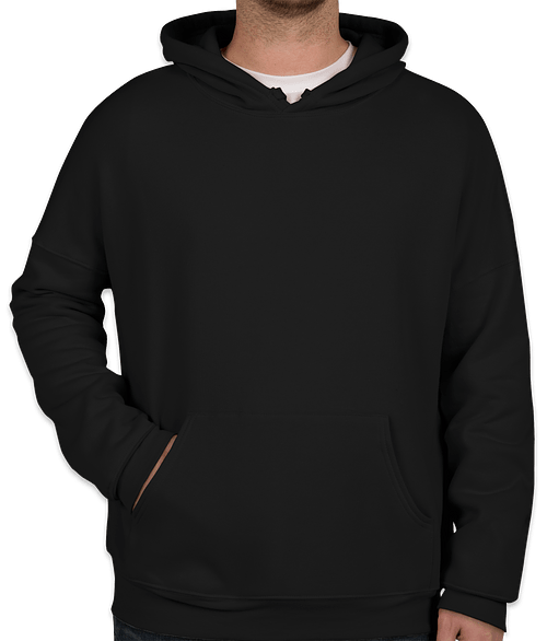 Bella + Canvas Ultra Soft Drop Shoulder Pullover Hoodie in Black