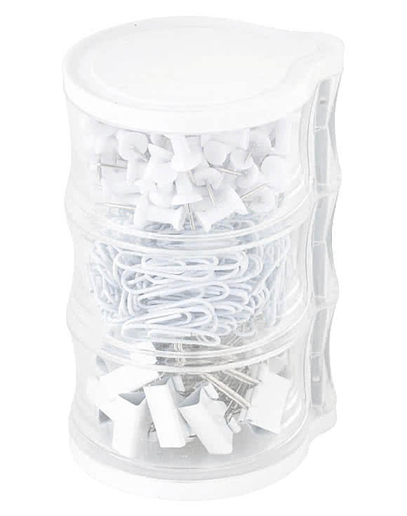 Tower of Clips and Push Pins