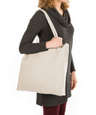 Tall Gusseted 100% Cotton Shopper Tote Bag