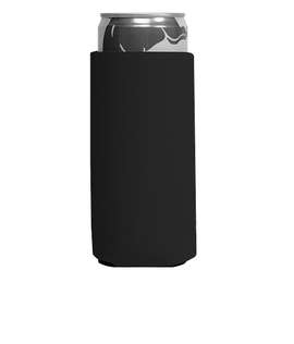 Foldable Slim Can Cooler - Color: Black
