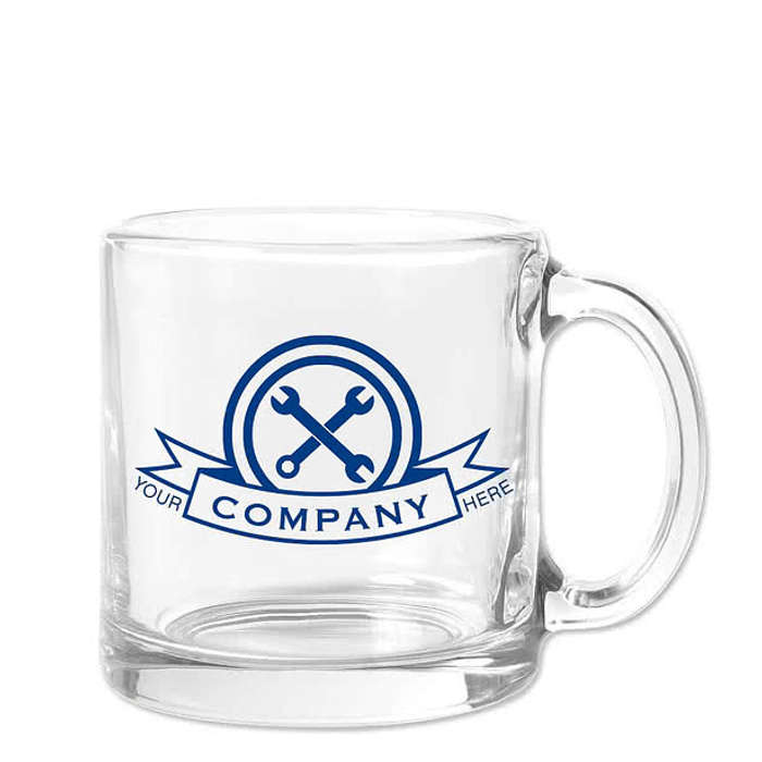 13 oz. Clear Glass Coffee Mug