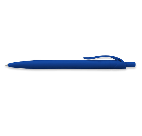 Sleek Write Rubberized Ballpoint Pen (black ink) in Blue