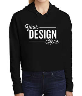 Sport-Tek Women's Tri-Blend Performance Cropped Hoodie - Color: Black Triad Solid