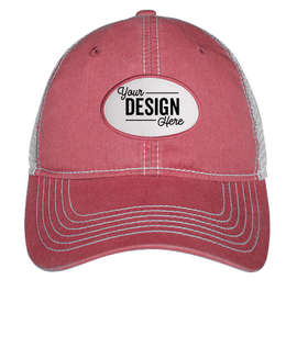 Ahead Oval Patch Trucker Hat - Color: Red / White