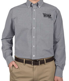 Devon & Jones Gingham Dress Shirt - Color: Navy