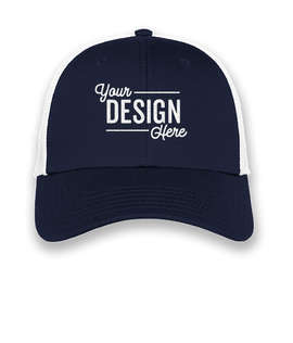 Otto Cap Comfy Fit Low Profile Trucker Hat - Color: Navy / White