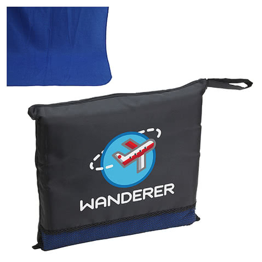 Full Color Wanderer Travel Blanket in Blue