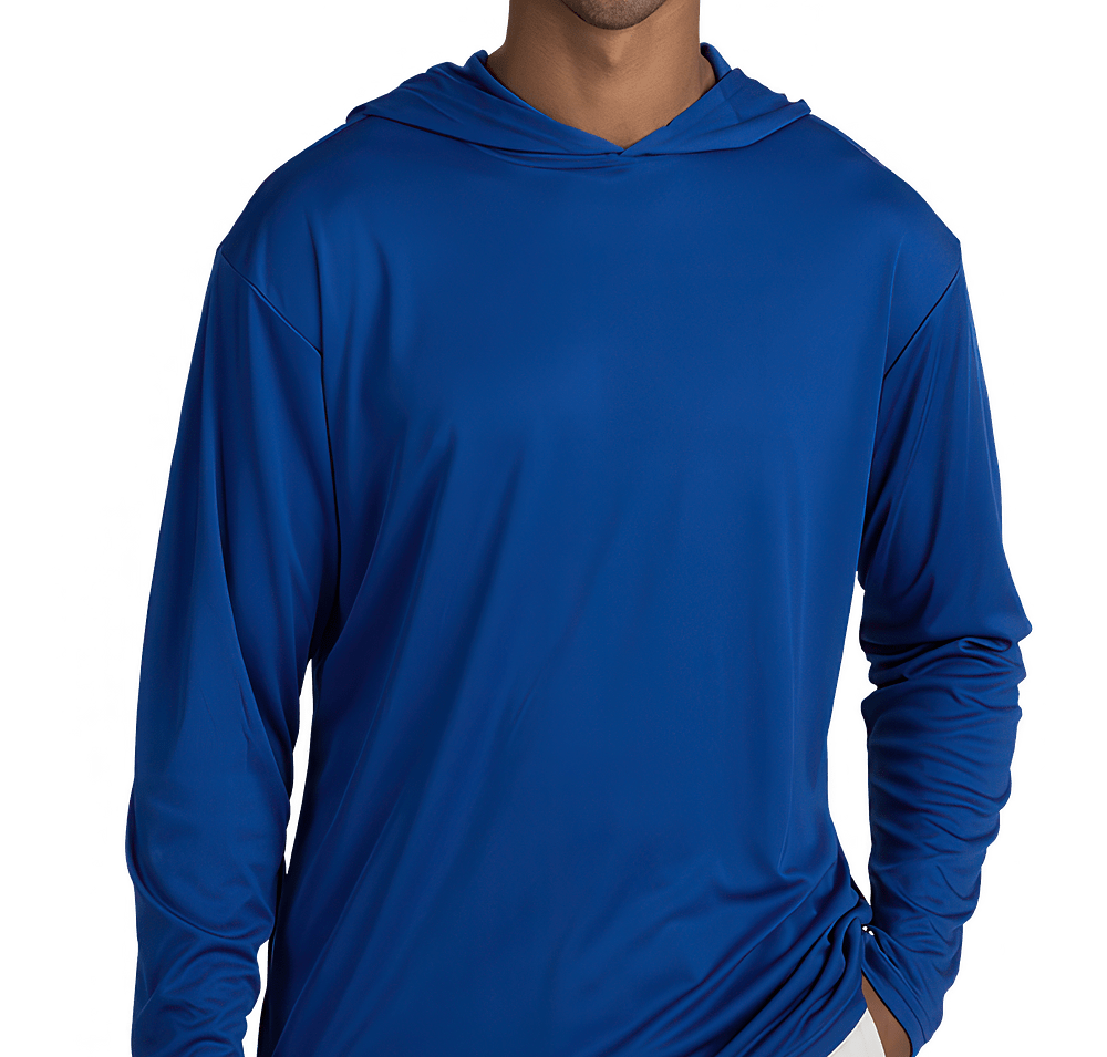 Blue Generation BLU-X-DRI Hooded Long Sleeve Performance Shirt-default