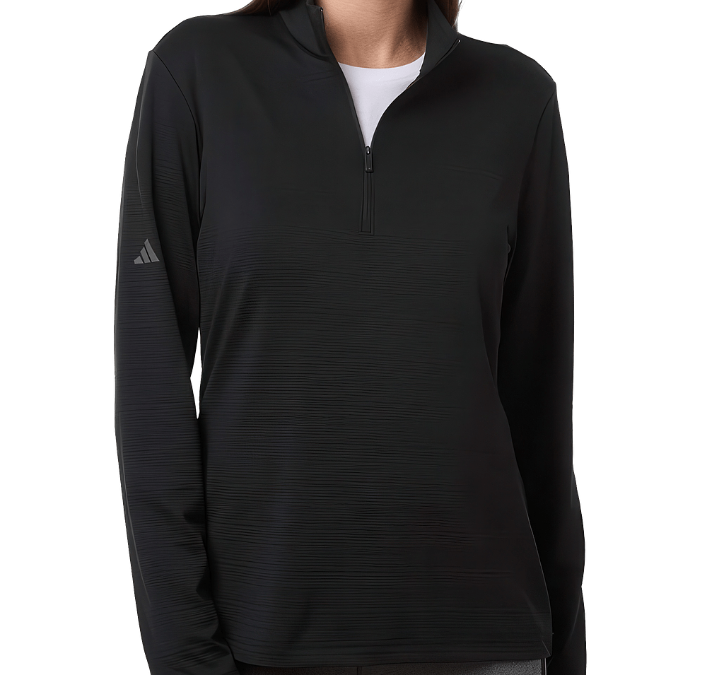 Adidas Women's Textured Stripe Recycled Performance Quarter-Zip Pullover-default