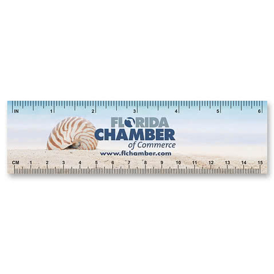 Plastic Ruler / Bookmark - 10 mil in White