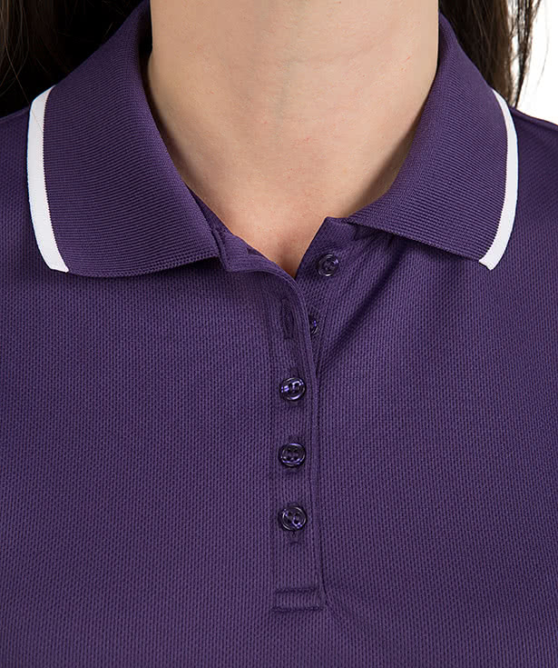 Charles River Women's Tipped Pique Performance Polo