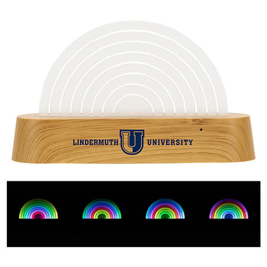 Rainbow Sound-Reactive Ambient LED Light in Bamboo