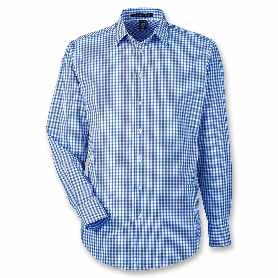 Devon & Jones CrownLux Gingham Performance Dress Shirt