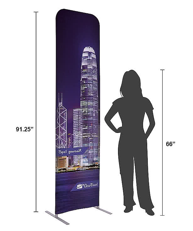Full Color 24.5" x 91.25" Eurofit Straight Wall Display Kit