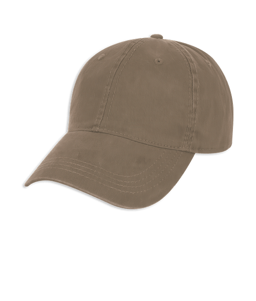 Washed Cotton Baseball Hat in Dark Khaki