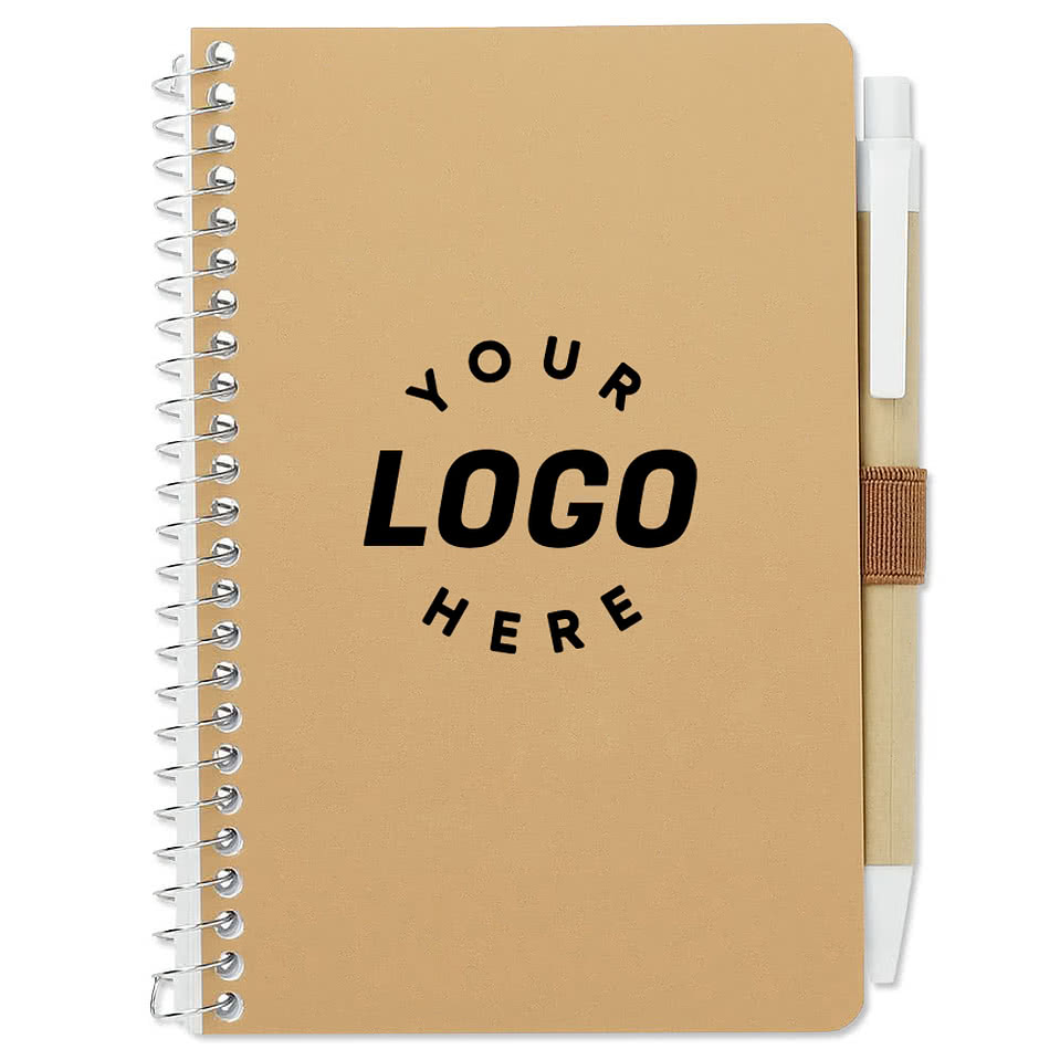 FSC Mix Soft Cover Pocket Spiral Notebook with Pen