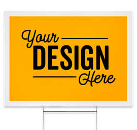 Full Color 24" x 18" Yard Sign with Metal Post - Color: Athletic Gold