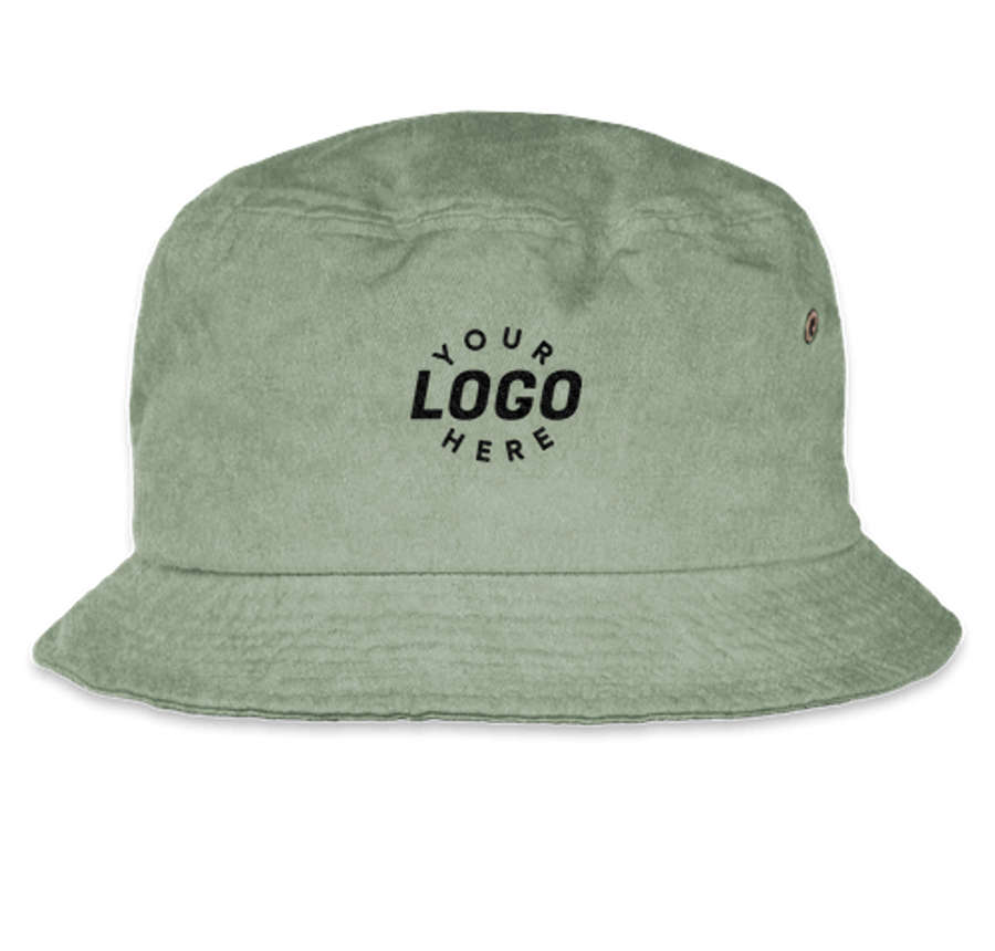 Mega Cap Pigment Dyed Twill Washed Bucket Hat in Olive