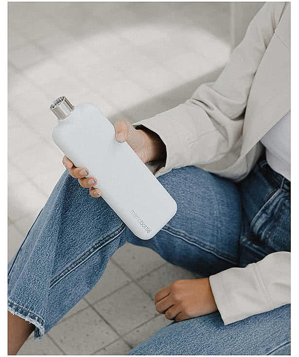 Memobottle Laser Engraved 20 oz. Slim Stainless Steel Water Bottle