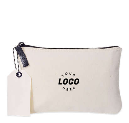 Custom Medium Natural Canvas Pouch with Colored Zipper - Design Pouches  Online at